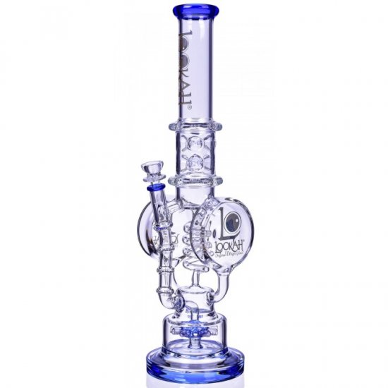 Smoke Reviver Lookah 18\" Coil Perc To Sprinkler Perc Bong New Blue New