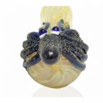 The Blue Octopus - 5 Golden Fumed Octopus Hand Pipe New