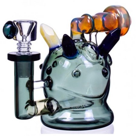 The Wendigo Spikey Monster Bong/Dab Rig Clear Black New