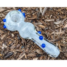 Smoke in the Dark - 4.5 Glow in The Dark Fritted Glass Hand Pipe New
