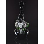 7" Double Chamber Bubbler Black New