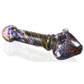 The Yoda 6 Golden Fumed Hand Blown Glass Steam roller Spoon Pipe Bowl New