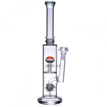 16" Inch Sprinkler Percolator to Circ Ball Perc Bong Glass Water Pipe 18mm Male Dry Herb Bowl Black New