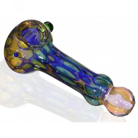 4" Electroquartz - Golden Fumed Glass Pipe New