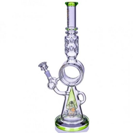 Lord Of Ring Lookah 18" Mushroom Domed Sprinkler Perc Bong Ice Green New