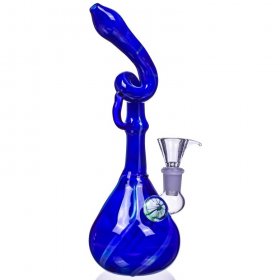 Blue Moon 9" Siwrled Twisted Bong New