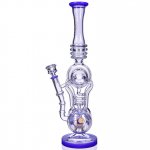 Twin Turbo Lookah 16" Double Barrel Recycler Bong Purple New