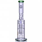 The Wicked Tower 18" Straight Swiss to Donut Perc Bong Teal New