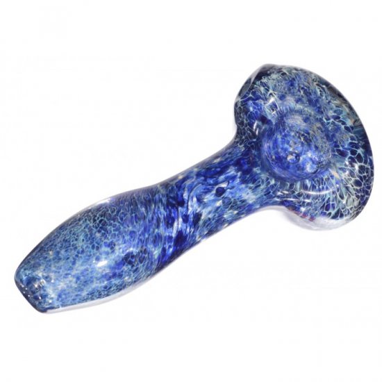 3.5\" Marble Swirled Hand Pipe - Blue Fritt New