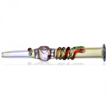 The Constrictor - 8 Steamroller Glass Pipe with Fumed Colors New