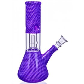 8" Matrix Percolator Girly Bong With Down Stem And Bowl Purple New