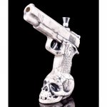 John Wick's Pistol 9" Skull Face Ceramic Bubbler New