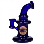 On Point Glass Mini Rig Carb Cap Blue New