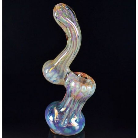 6" Golden Fumed Spotted Bubbler Extra Heavy New