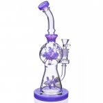 Smoke Propeller Dab Rig 12" Dual Spinning Propeller Perc To Swiss Faberge Egg Perc Purple New