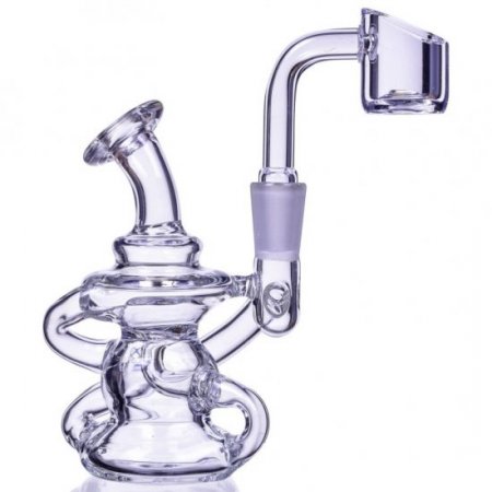 Glass Dragon 3 Arm Hour Glass Recycler Bong Dab Rig New