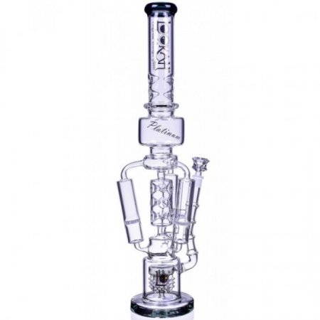 The Imperial Lookah 23" Sprinkler Perc to Triple Honeycomb Chamber Bong Black Ice New