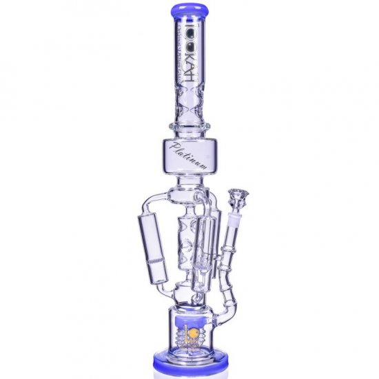 The Imperial Lookah 23\" Sprinkler Perc to Triple Honeycomb Chamber Bong Milky Blue New