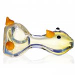 The Penguin - 3 Penguin Hand Pipe - Golden Fumed New