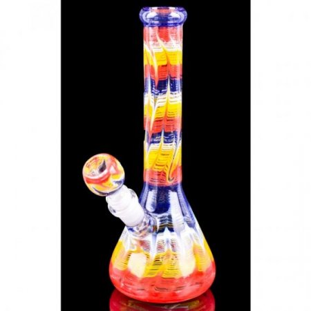 Hot Smoke 10" Colorful Pattern Beaker Bong New