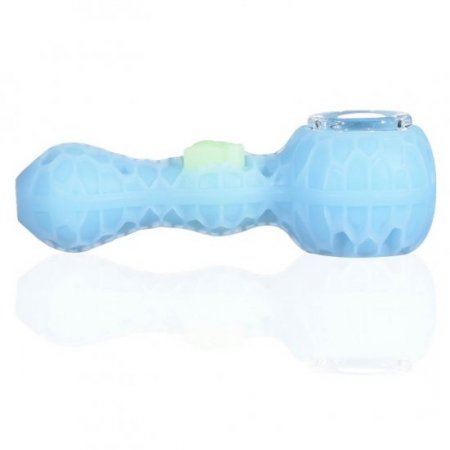 Stratus - 4" Silicone Glow in The Dark Hand Pipe With Honey Comb Design New