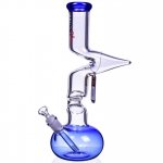 Chill Glass 15" Double Zong Bong w/ Down Stem and 14mm Dry Bowl Blue New