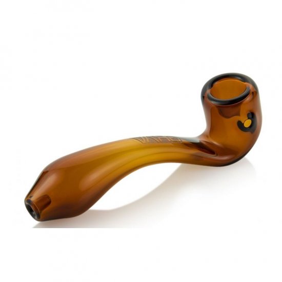 GRAV Classic Sherlock 6\" Shiny Curved Sherlock Glass Hand Pipe - Amber New