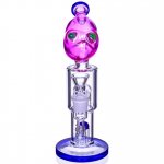 Neytiri Da Alien 10" Double Tree Perc Cylinder Bong New