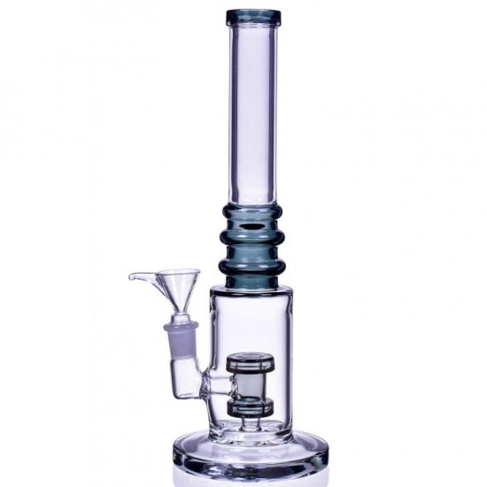 12 Double Hammer to Cake Layered Perc Bong Ash Black New