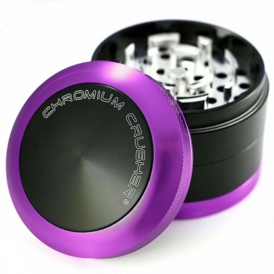 Mighty Morphin Purple Ranger Chromium Crusher Convex Cap Dual Four-Part Grinder 62MM Purple New