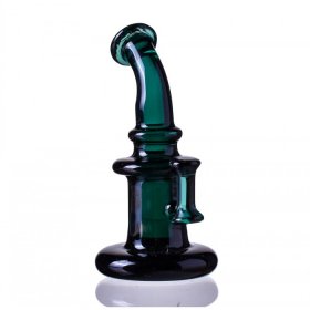On Point Glass Mini Rig Carb Cap Teal New