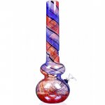 Rainbow Splash 18" Thick And Chunky Glass Bong Water Pipe New