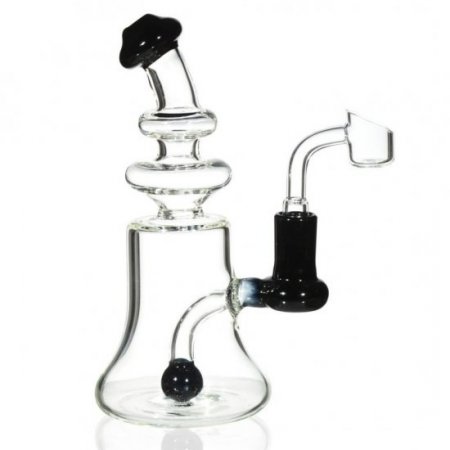 The Clarity Bong 8 High Quality Water Pipe with Ball Shaped Perc Black New