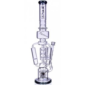 The Imperial Lookah 23" Sprinkler Perc to Triple Honeycomb Chamber Bong Black Ice New