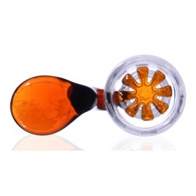 14 To 19 MM Dual Use Male Dry Herb Bowl With Built In Star Shaped Glass Screen Brown New