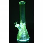 The Smoke Dance Floor 14" Iridescent Color Shifting Shiny Bong With Colored Lights and A Remote Control New