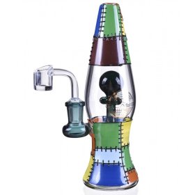 Lava Lamp Dab Rig 10" Showerhead Dab Rig with Banger and Bowl New