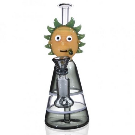 Rick And Morty Built In Bubbler oil Rig Bong Drastic Loww Price $ 39.99 New