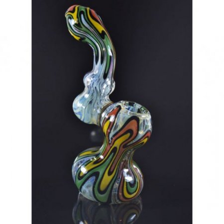 6" Ziggy Water Bubbler Rasta Colored New