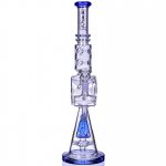 Lord Of Space Stone Lookah 18" Mushroom Domed Sprinkler Perc Bong Blue New