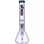 Boss Glass 16" Single Chamber Bong 5MM Thick & Heavy Winter Green New