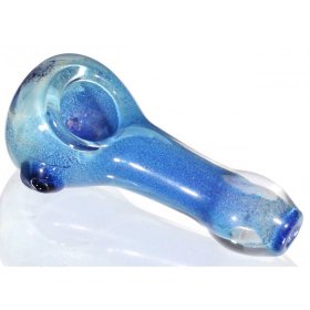 3.5" Marble Fritter Glass Pipe - Blue New