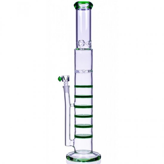 20\" Tower With Six Honeycomb and a Turbine Bong Water Pipe Green New