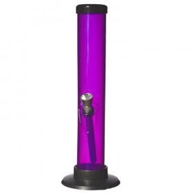 9" Straight Acrylic Bong Medium Purple New