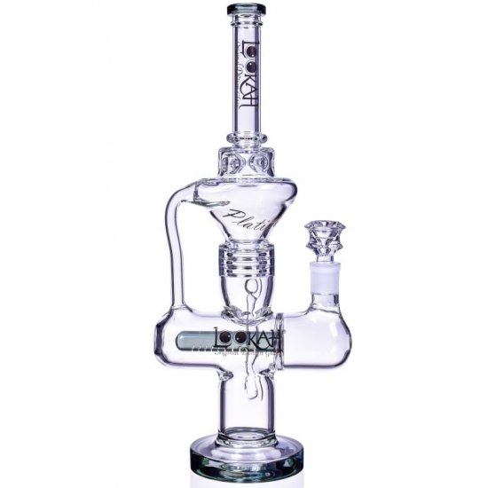 Smoking Prince Lookah 17\" Inline Recycler Perc Bong Winter Green New