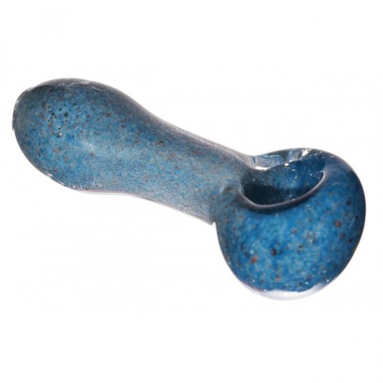 3\" Marble Swirled Hand Pipe - Turquoise Blue New