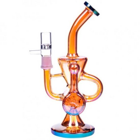 Fury 420 9" Golden Fumed Recycler Classic Bong New