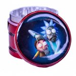 The Scared Scientist Rick & Morty Four Part Aluminium Grinder Red New
