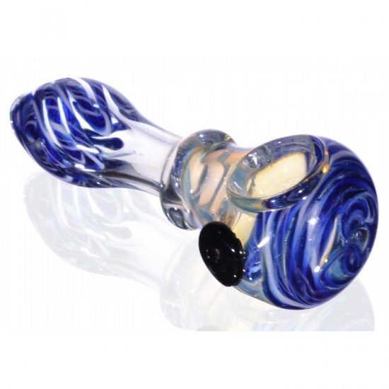 3.5\" Swirled Color Changing Spoon - Blue Swirls New
