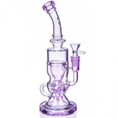 On Point Glass 10" Fab Egg Recycler Bong Pink New